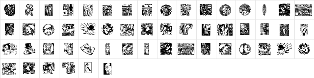 MasereelThree Regular  glyph index