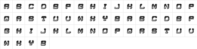 Anabela Italic  glyph index