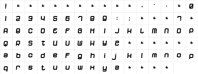 dopenakedfoul phatrelaxed Regular  glyph index