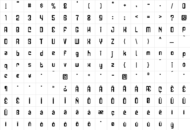 HOUSE3009 Medium  glyph index