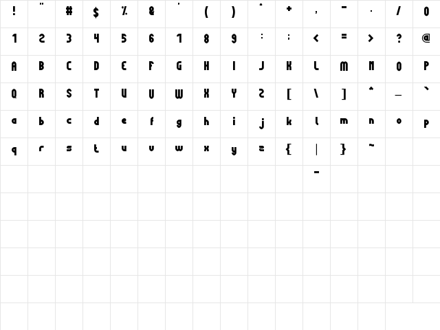 picture of you Regular  glyph index