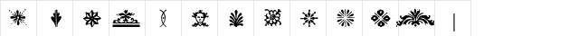 BodoniEF Ornaments  glyph index