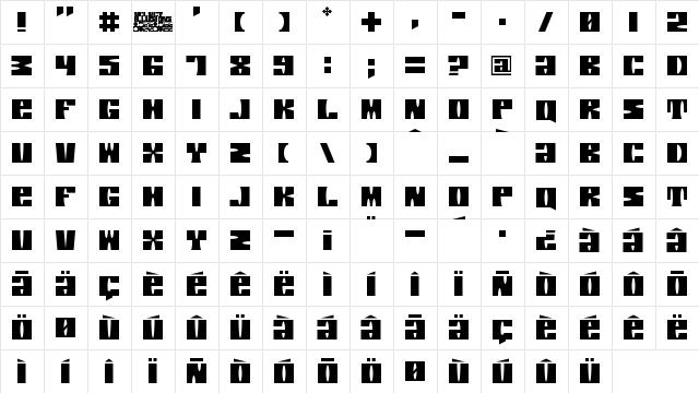 Velvet Illusions Regular  glyph index