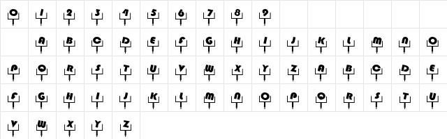 101! Field Goal Regular  glyph index