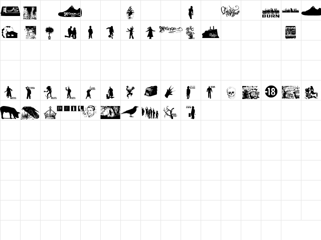 Watch The City Burn Regular  glyph index