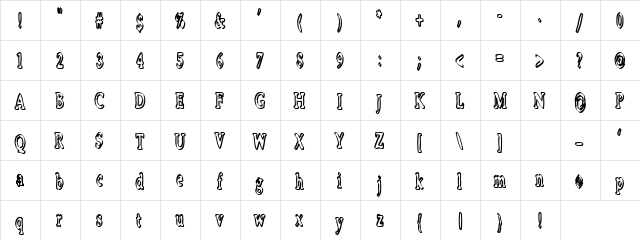 Aleya Regular  glyph index