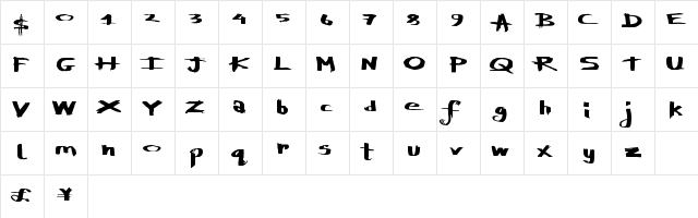 DefyLogic Regular  glyph index