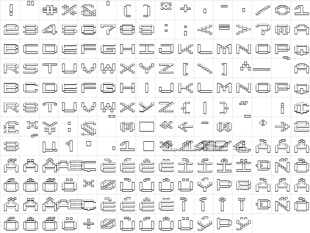 LomoWallOutline LT Std 50 Regular  glyph index
