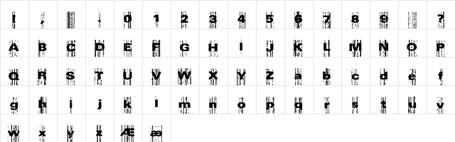 Xerox Malfunction (BRK) Regular  glyph index