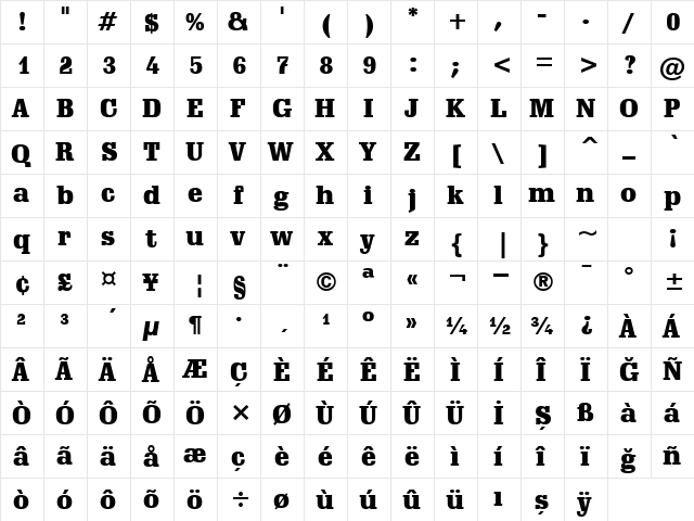 00635 Regular  glyph index