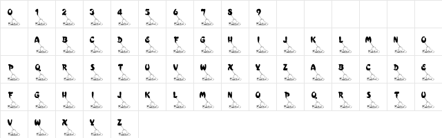 101! Gotcha! Regular  glyph index