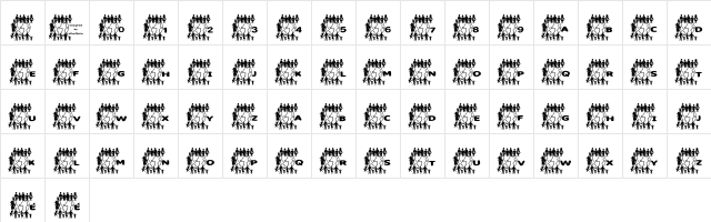 LCR United We Stand LSF  glyph index