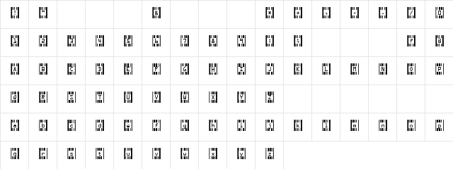 Letter Press Regular  glyph index