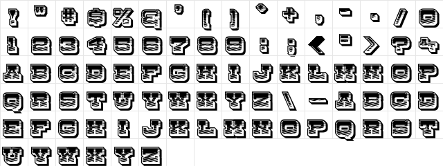 Dry Goods Rustic JL Regular  glyph index