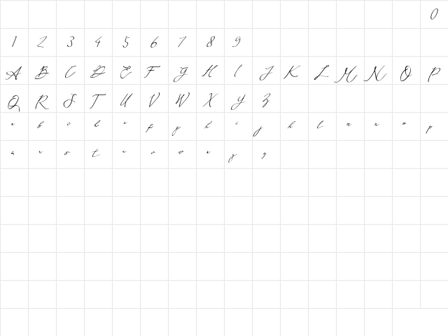Deflecting Regular  glyph index