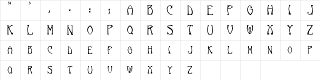Bow Plain  glyph index