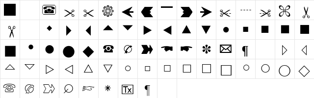 Abacus Three SSi Regular  glyph index