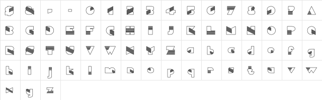 Sinaloa Hollow Regular  glyph index