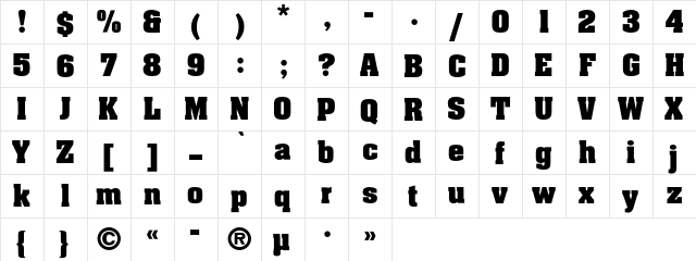 AGAalenC Regular  glyph index