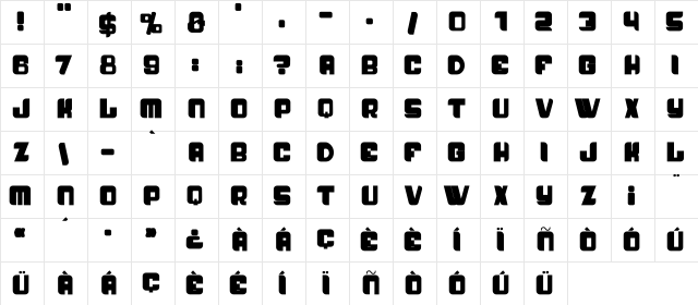Passeig   glyph index