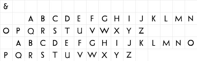 URANIUM MAFIA Regular  glyph index