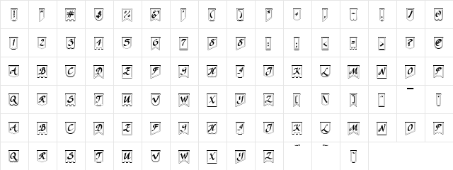 LD Heraldry Regular  glyph index