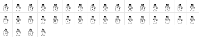 pf_snowman3 Regular  glyph index