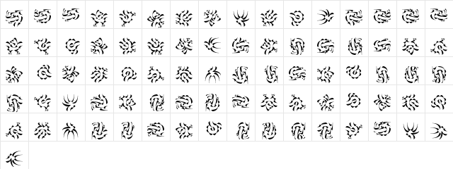 ChinezeDragon LT Std 2 Regular  glyph index
