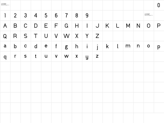 Luxima Regular  glyph index
