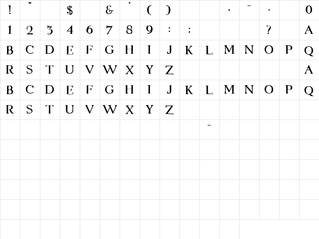 Night In The Ruts 4 Bold  glyph index
