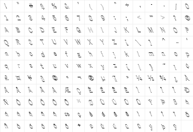 FZ BASIC 24 HOLLOW LEFTY Normal  glyph index