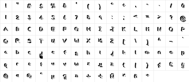 Gee_WP_Handwriting_2016_3D Regular  glyph index