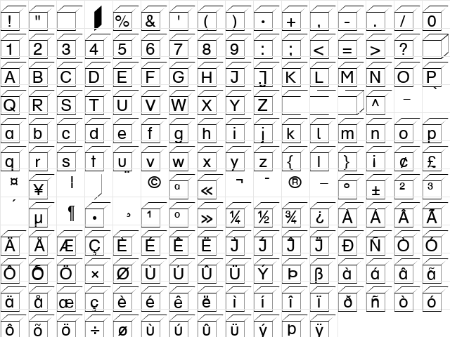 DR BYKub Becker Normal  glyph index
