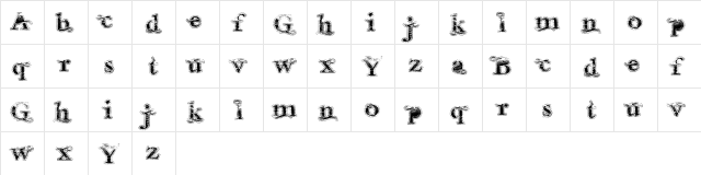 Andalusian Trial Regular  glyph index