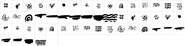 Effingham Extra Regular  glyph index