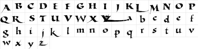 LHFLisaDistressed Medium  glyph index
