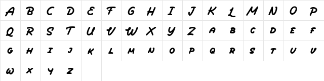 Bullhad Regular  glyph index