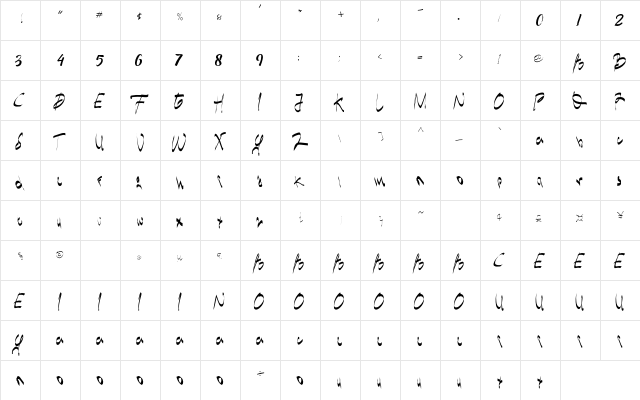 Arshavin Regular  glyph index