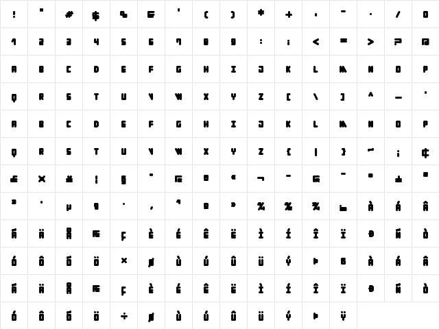 Cylinder Black  glyph index