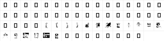 Dollybat Regular  glyph index