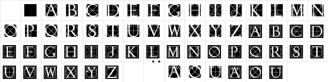 RodgauerOne Regular  glyph index