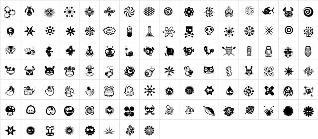 ChippiesByWassco Regular  glyph index