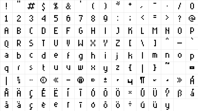 RittswoodYoung_08 Regular  glyph index