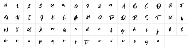 Patterning Regular  glyph index