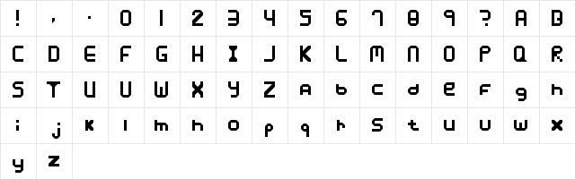 Xposure Regular  glyph index