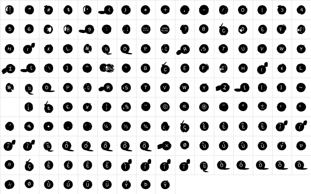 BackspacerRound Regular  glyph index