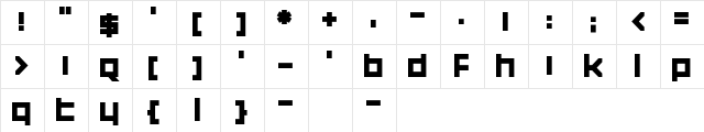 Corporation Games Straight Regular  glyph index