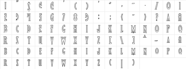 Wolf's Bane Outline Outline  glyph index