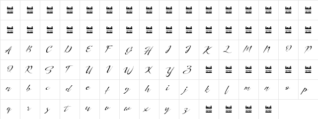 Herdrey Regular  glyph index