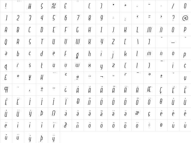 Centrifuge Light  glyph index